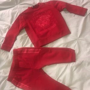 Authentic Red Young Versace 24mo sweat suit!